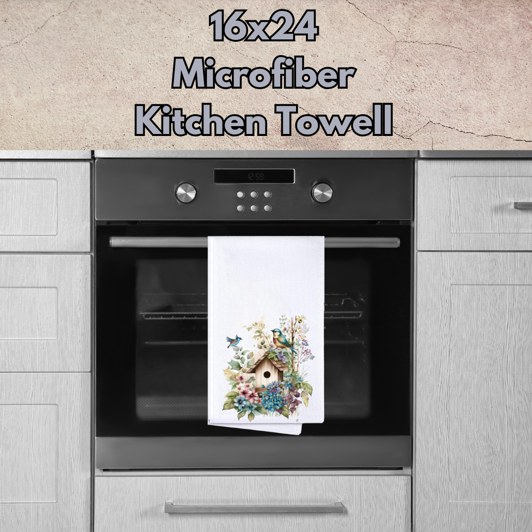 Birdhouse Haven Microfiber Kitchen Towel