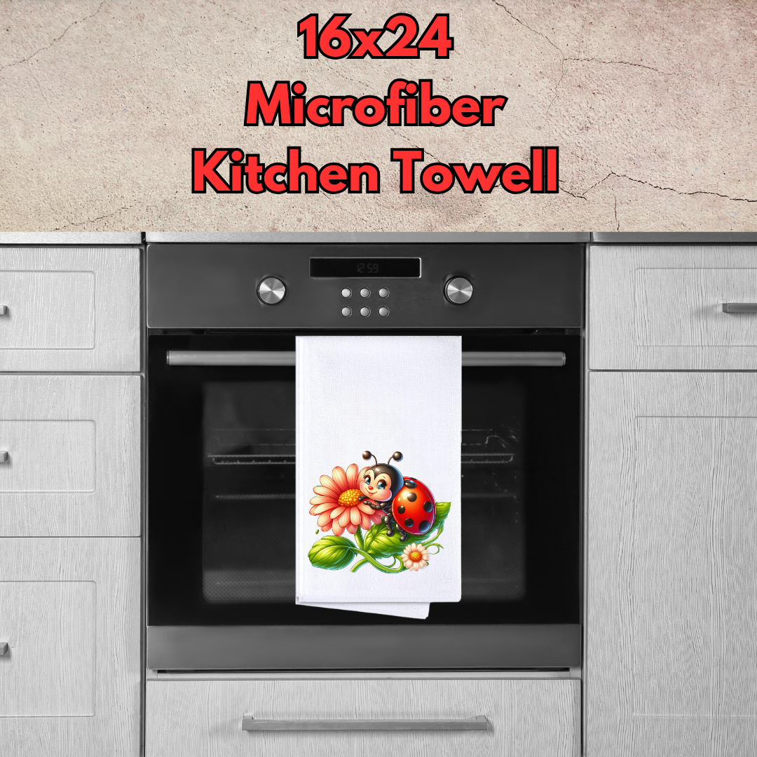 Ladybug Garden Microfiber Kitchen Towels