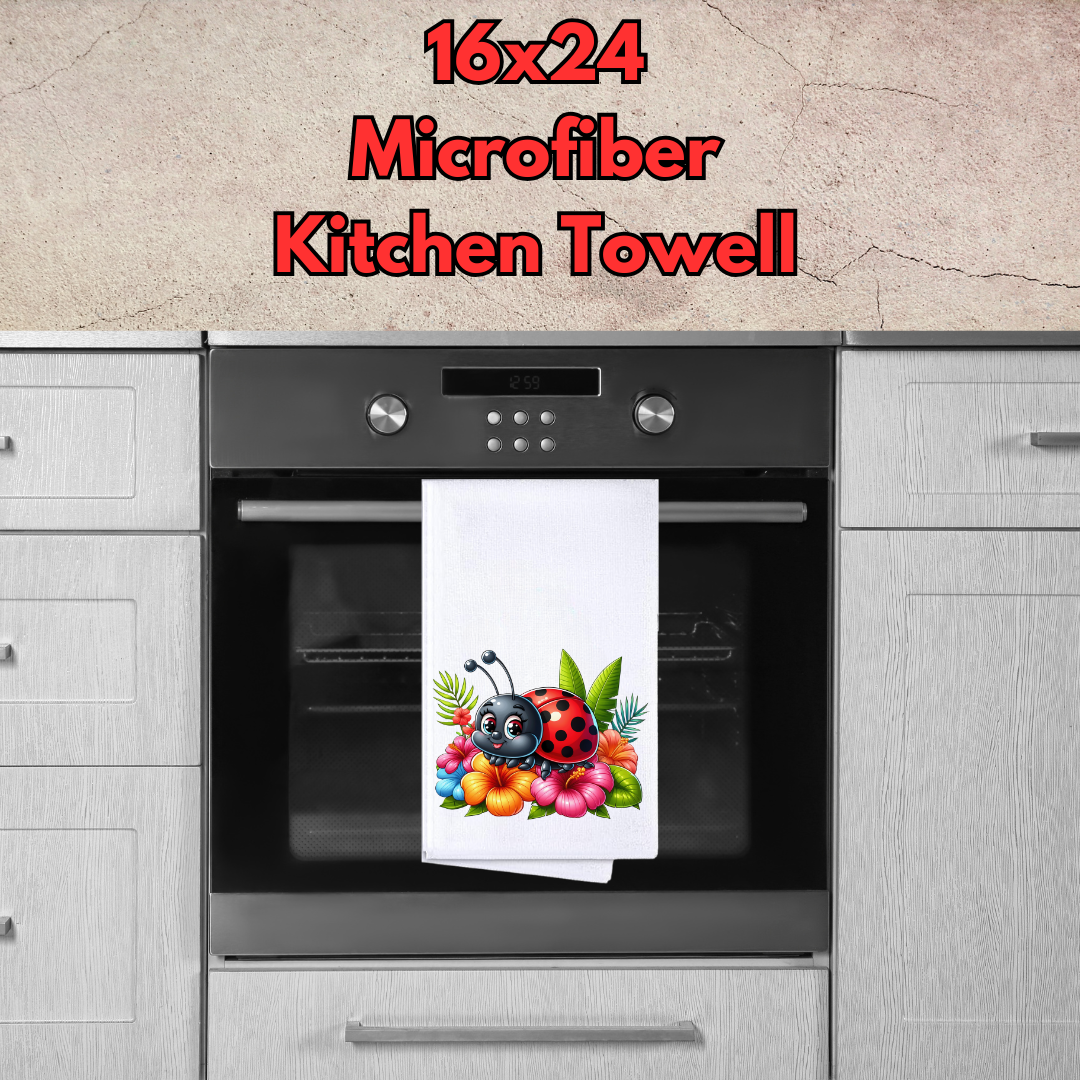 Ladybug Garden Microfiber Kitchen Towels