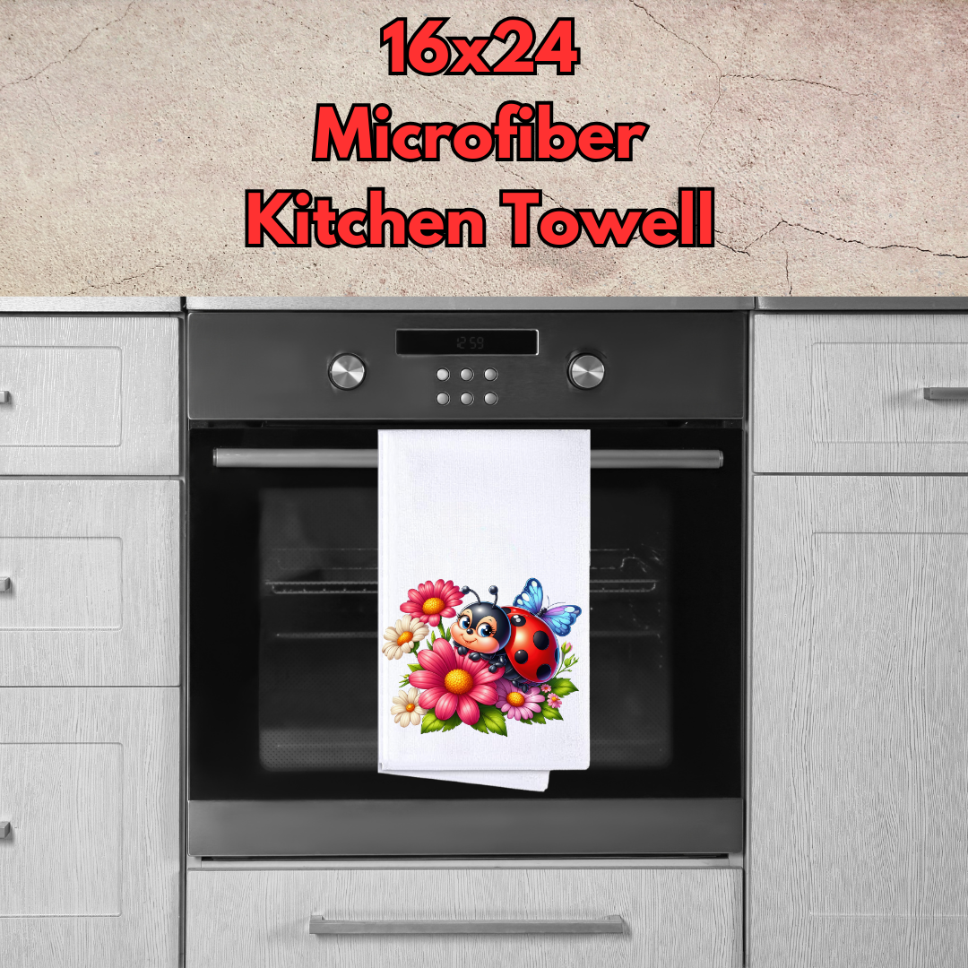 Ladybug Garden Microfiber Kitchen Towels
