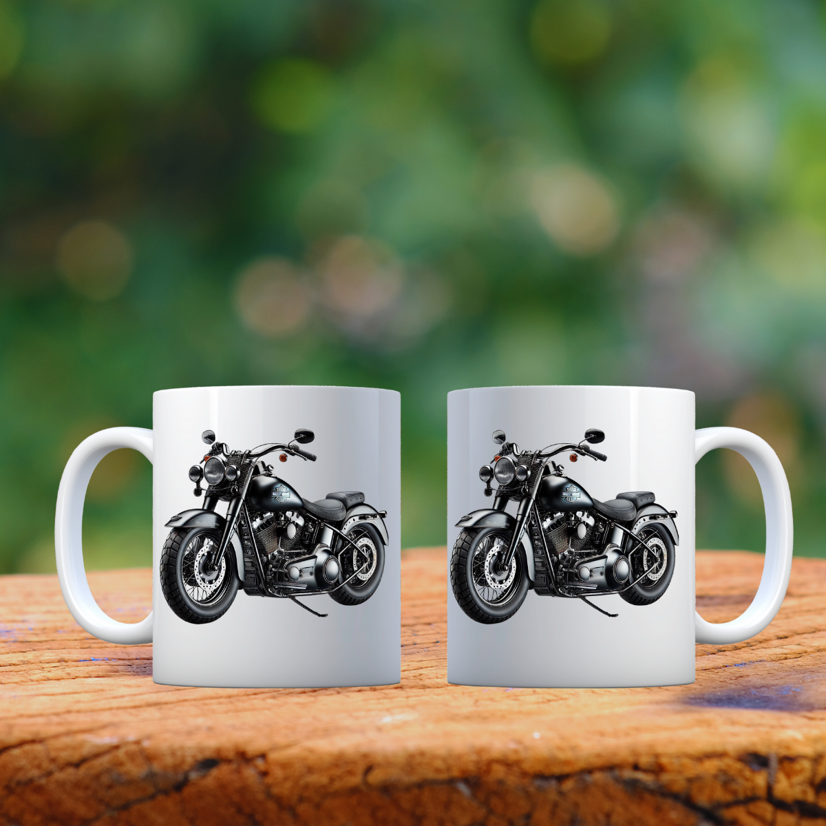 🏍️ Blacked Out Cruiser Motorcycle Mug