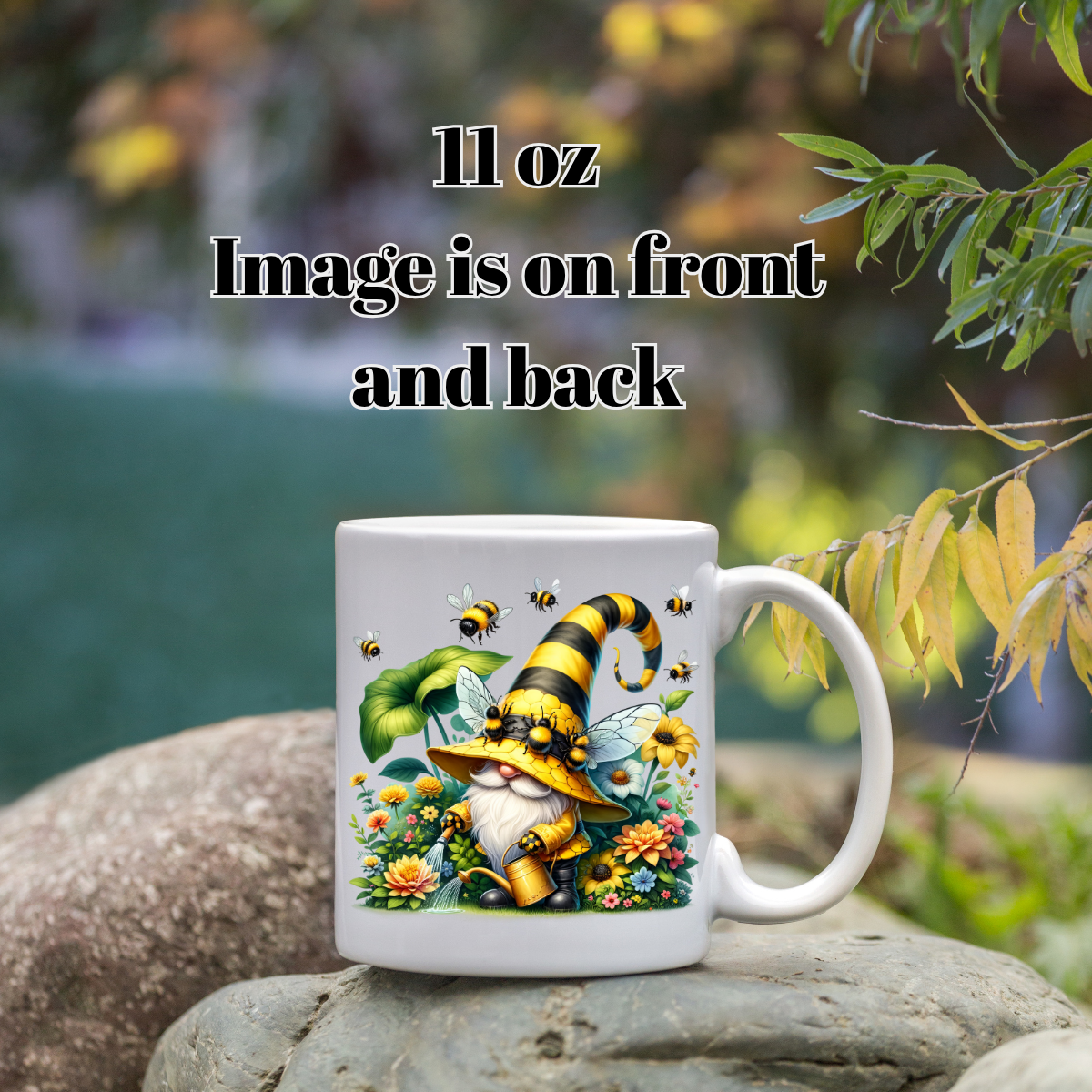 Bee Gnome Mug Collection – 11 oz Double-Sided Designs