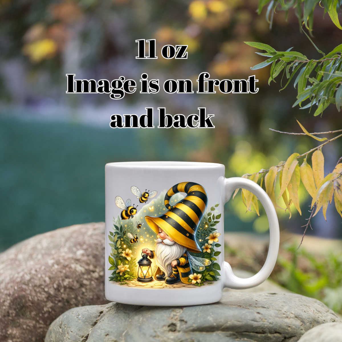 Bee Gnome Mug Collection – 11 oz Double-Sided Designs