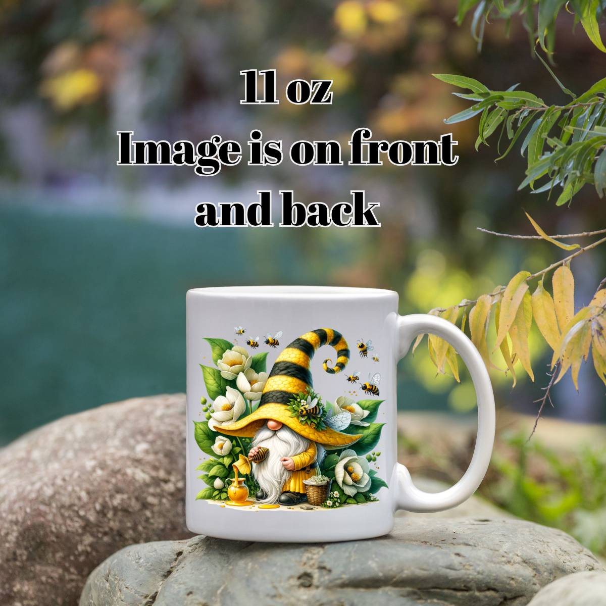 Bee Gnome Mug Collection – 11 oz Double-Sided Designs