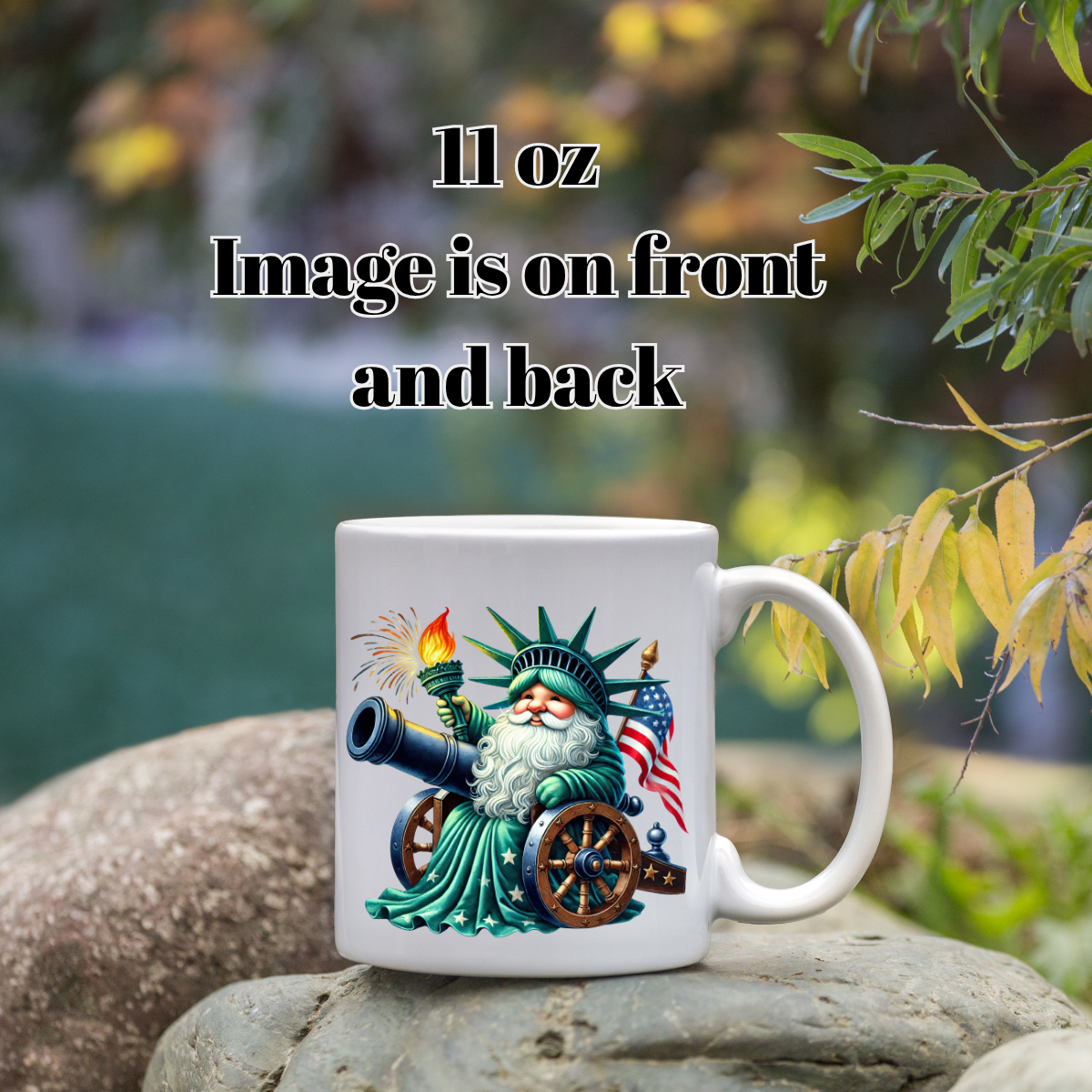 Statue of Liberty Gnome Fireworks Mug Collection — 11 oz