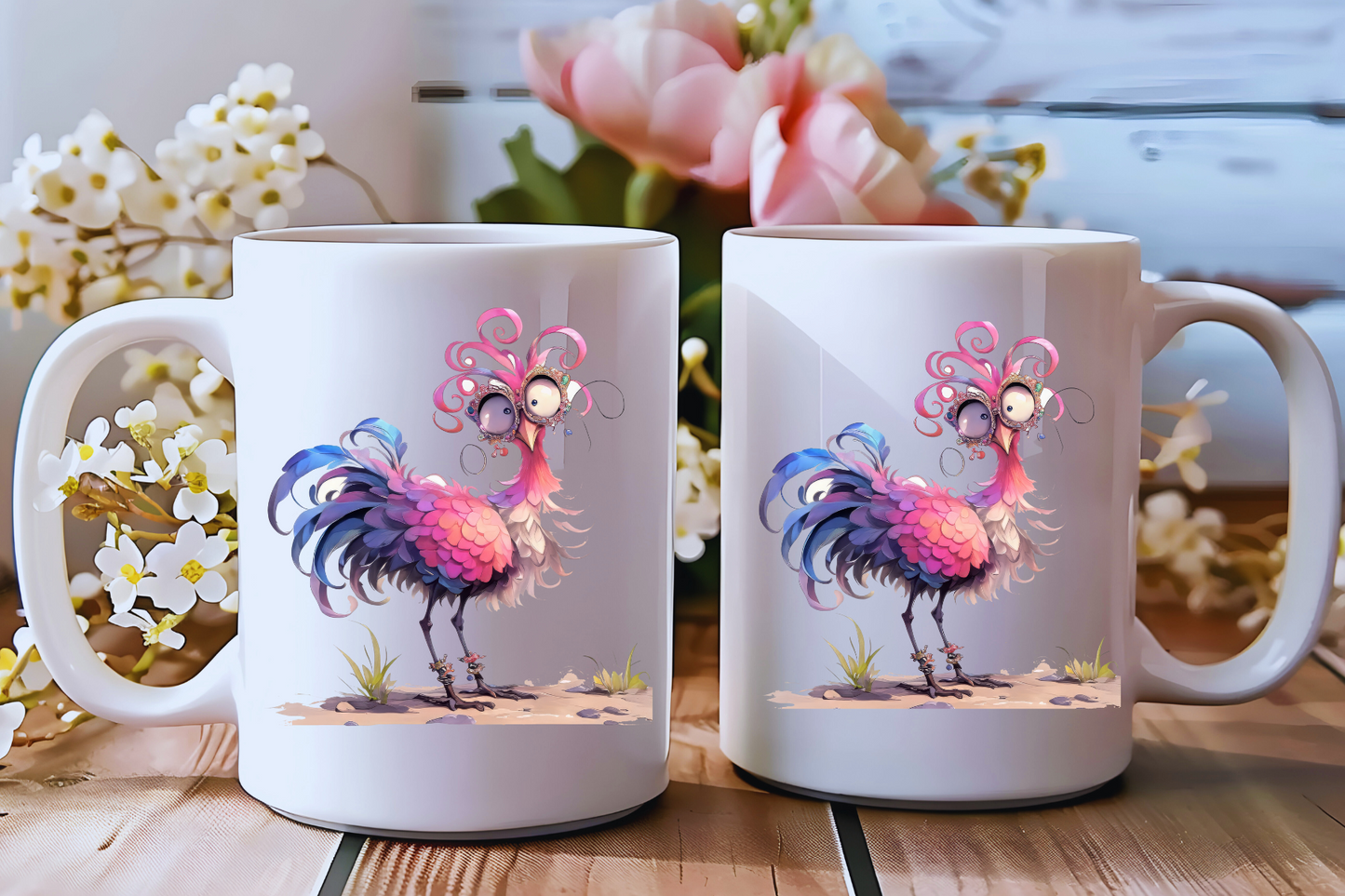 WhimsiBirds Mug Collection – Double-Sided Charm
