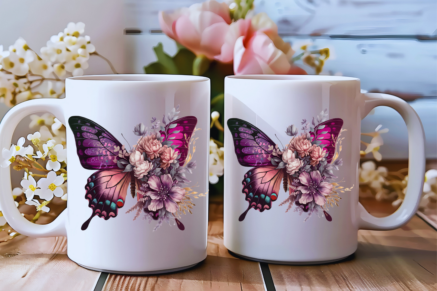 Butterfly Blooms Ceramic Mug Collection