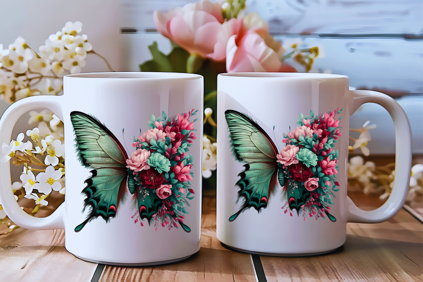 Butterfly Blooms Ceramic Mug Collection