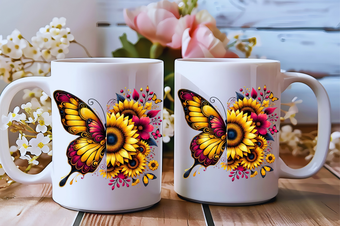 Butterfly Blooms Ceramic Mug Collection