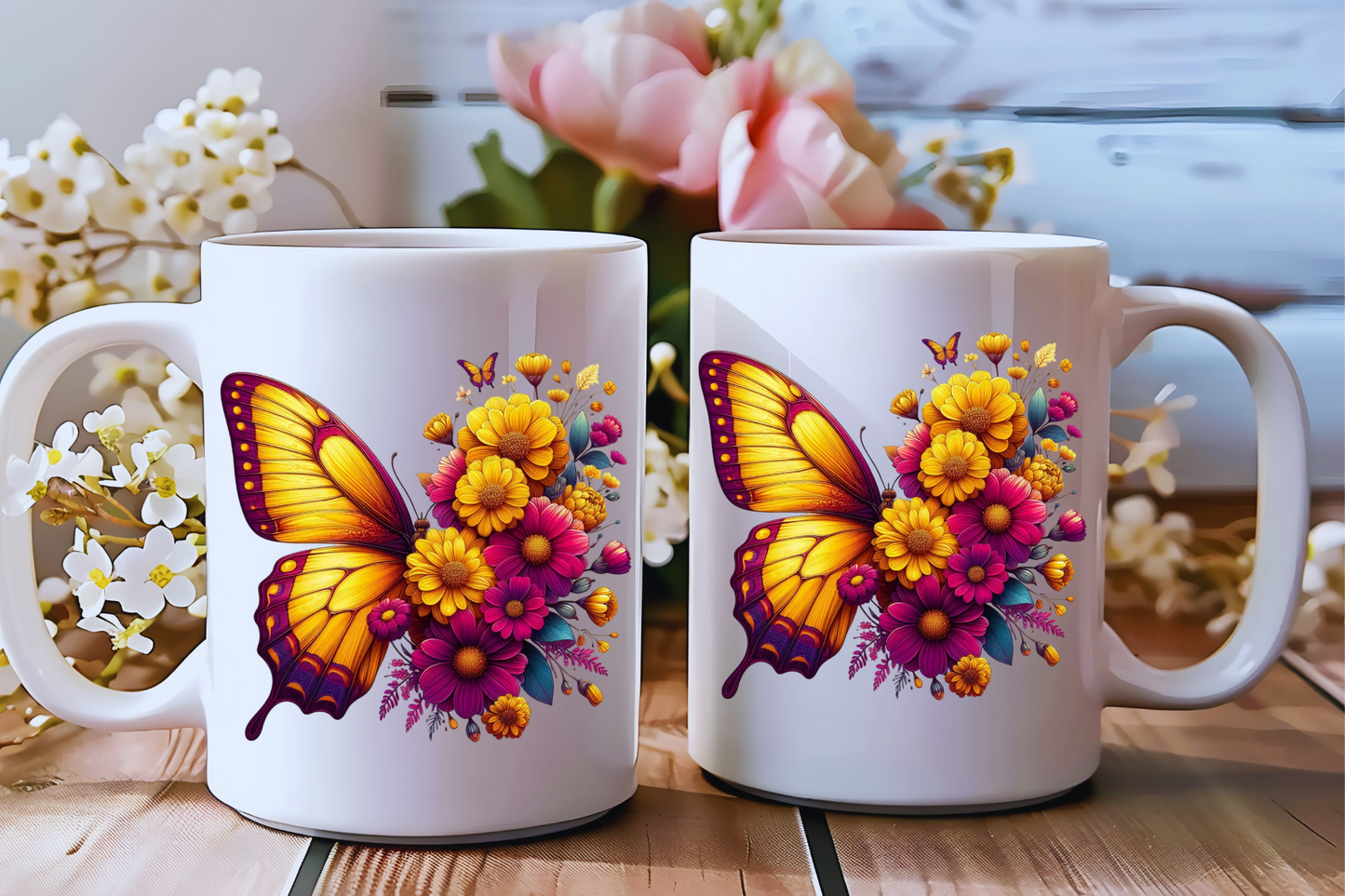 Butterfly Blooms Ceramic Mug Collection