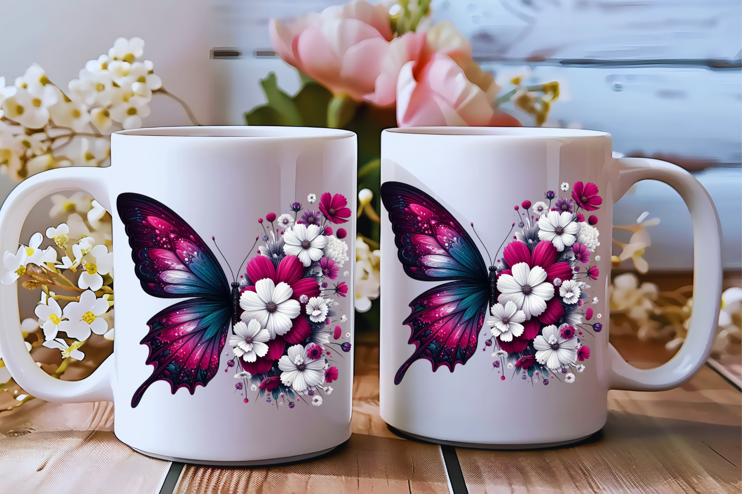 Butterfly Blooms Ceramic Mug Collection