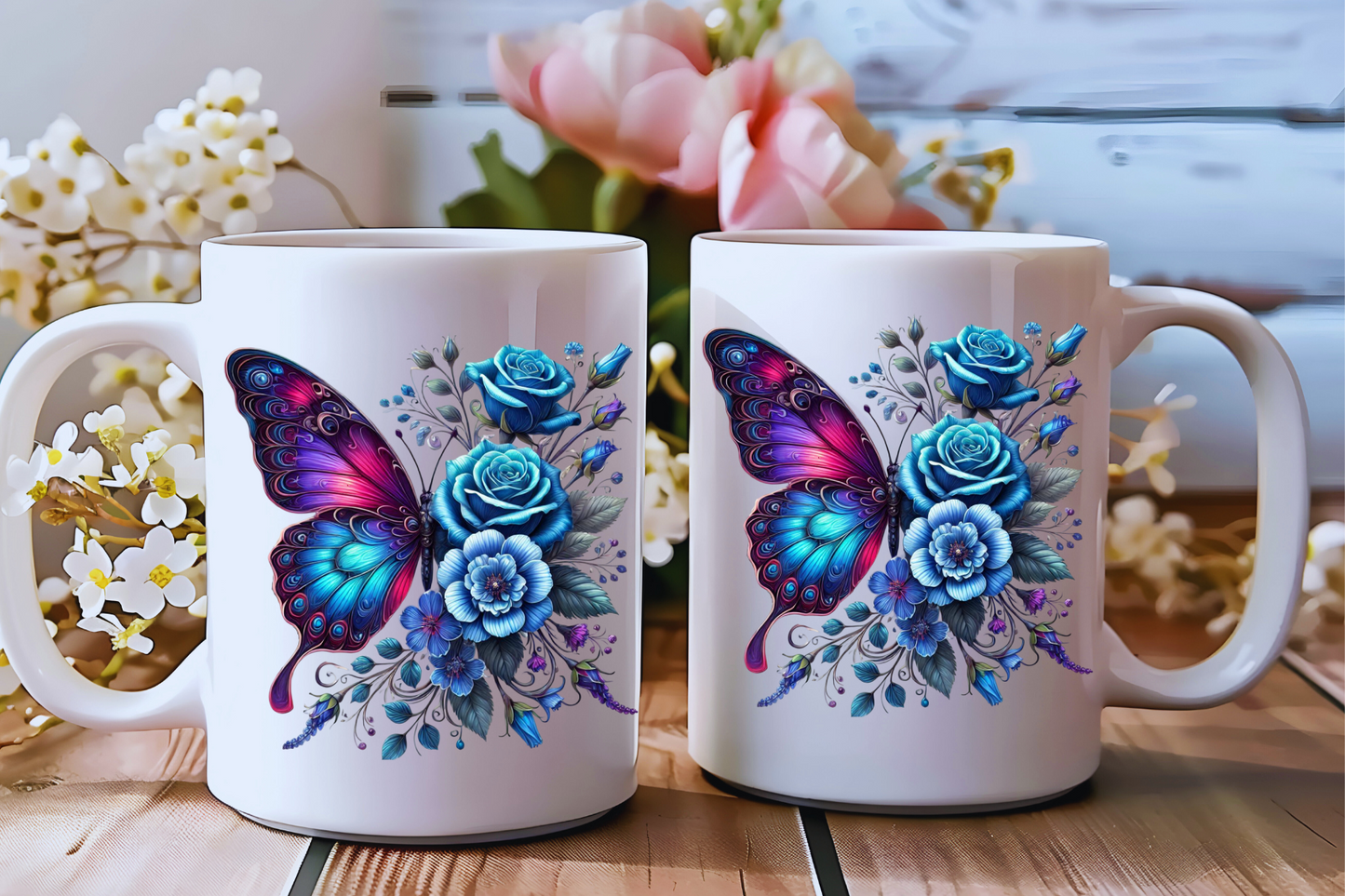 Butterfly Blooms Ceramic Mug Collection