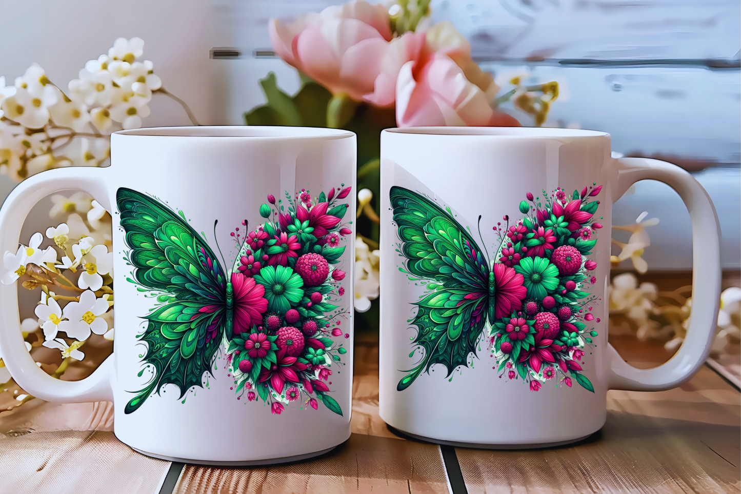 Butterfly Blooms Ceramic Mug Collection