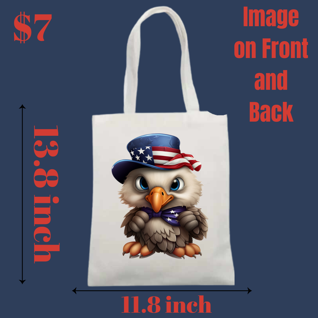 Patriotic Eagle Tote Bags