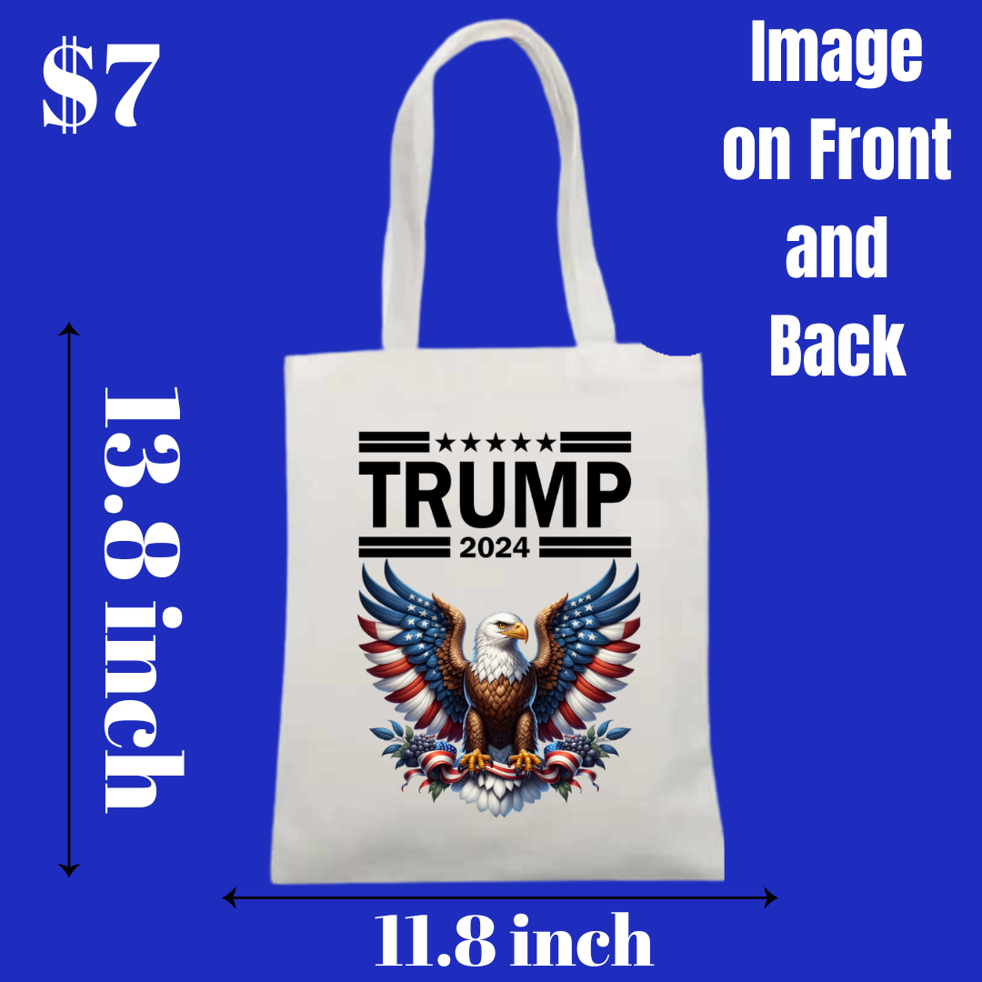 Trump 2024 and "I'm Voting for the Felon" Tote Bags