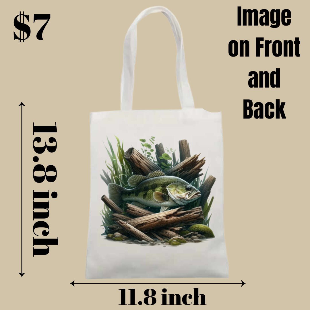 Underwater Bass Tote Bag Collection