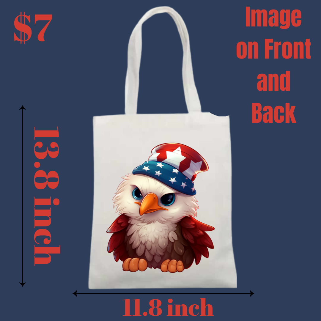 Patriotic Eagle Tote Bags