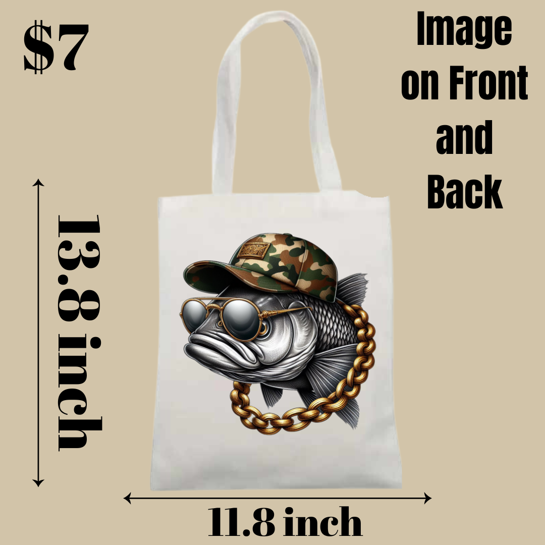 Hip Fish Tote Bags - Stylish Fish Collection
