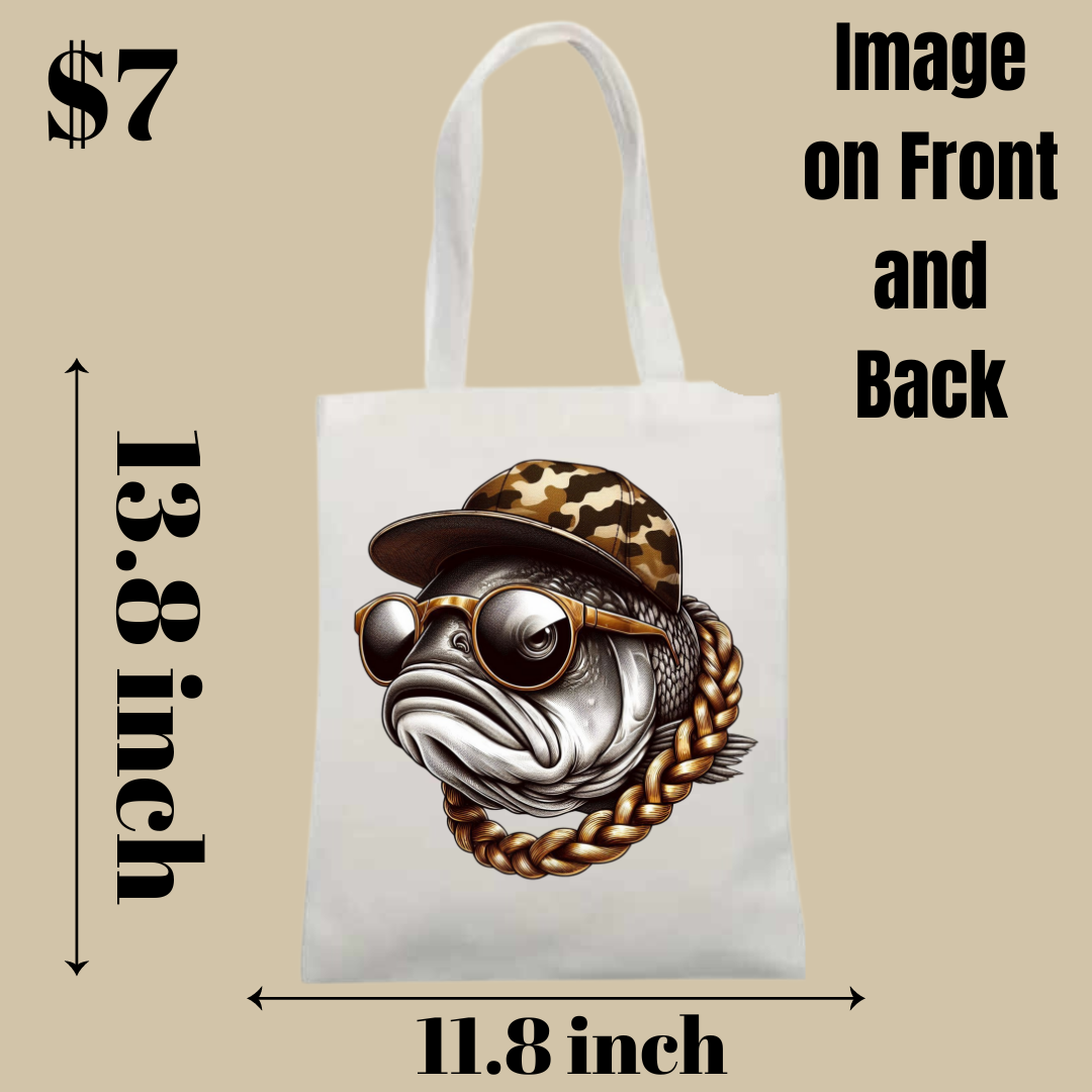 Hip Fish Tote Bags - Stylish Fish Collection