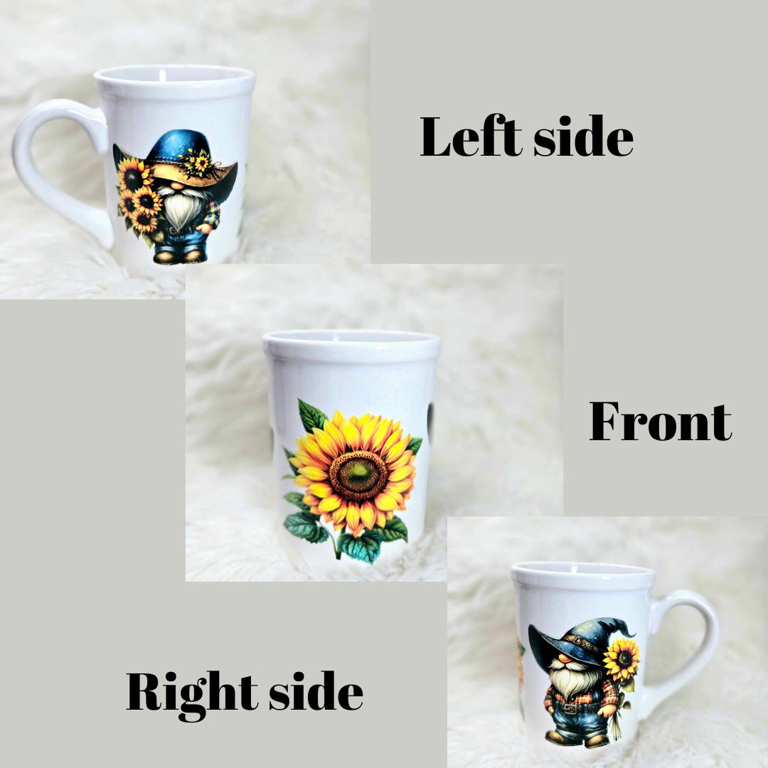 Sunflower Gnome Coffee Mug Set