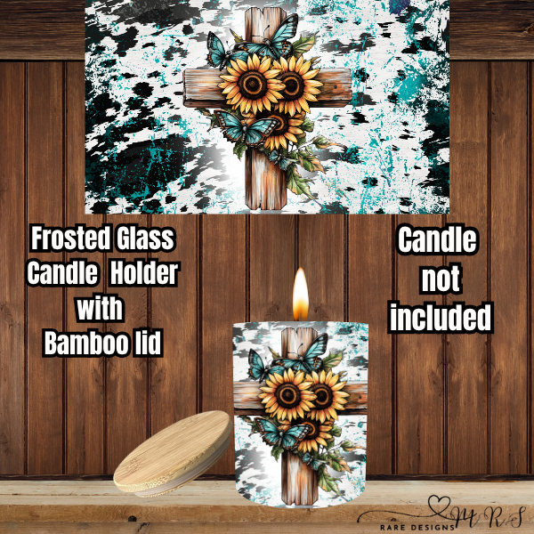 Cross & Sunflower Coffee Sleeve Collection – Neoprene Reusable 16–20oz (Sleeve Only)