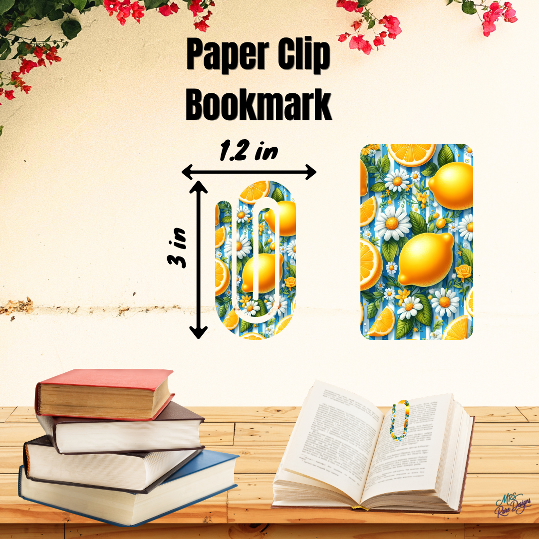 Citrus Bloom Paper Clip Bookmark