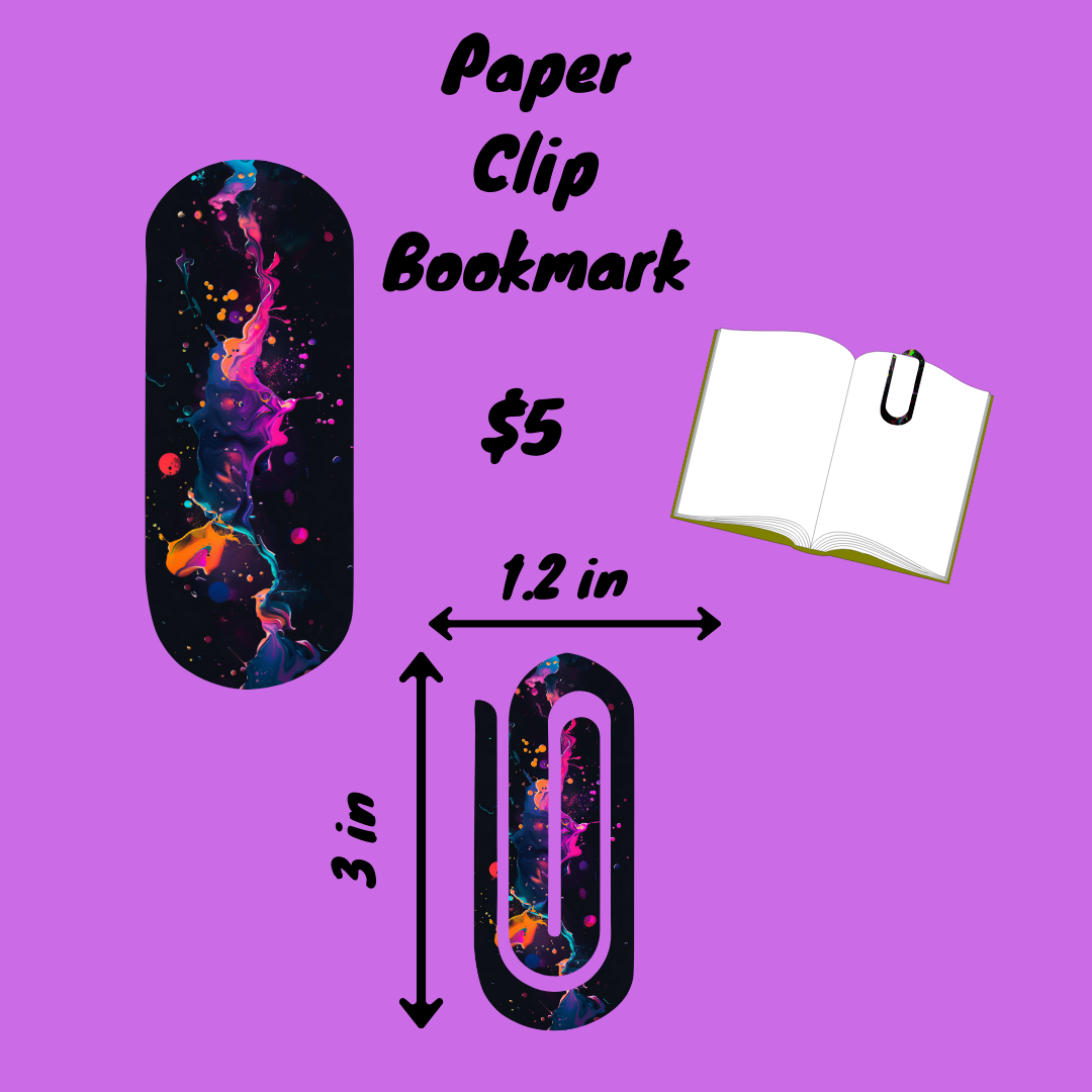 π¨ Neon Drip Paper Clip Bookmark Collection π¨