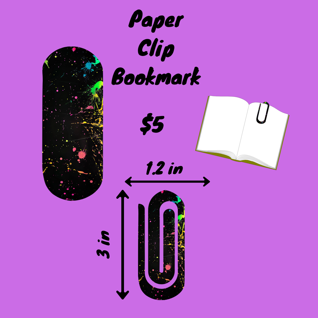 π¨ Neon Drip Paper Clip Bookmark Collection π¨