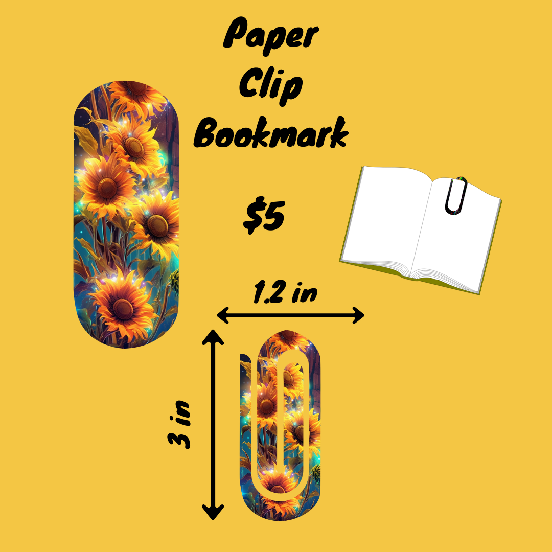 π» Sunlit Blooms Paper Clip Bookmark Collection π»