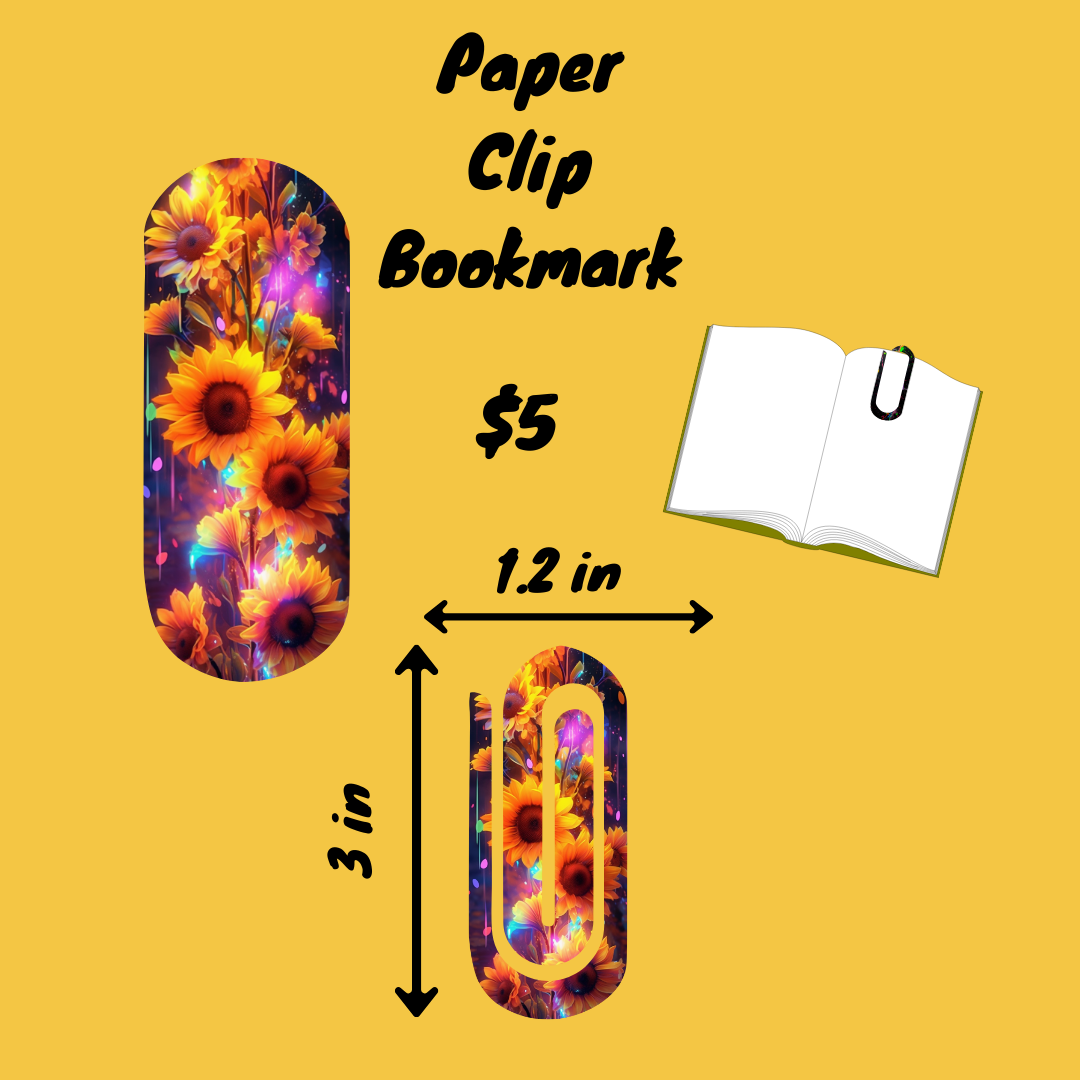 π» Sunlit Blooms Paper Clip Bookmark Collection π»