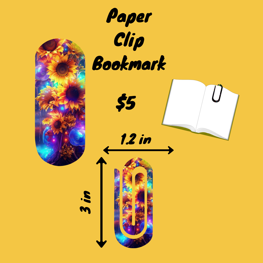 π» Sunlit Blooms Paper Clip Bookmark Collection π»