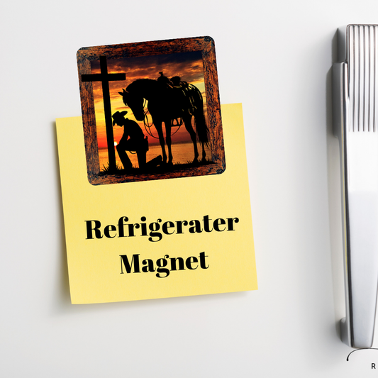 Cowboy’s Prayer at Sunset — Refrigerator Magnet Collection