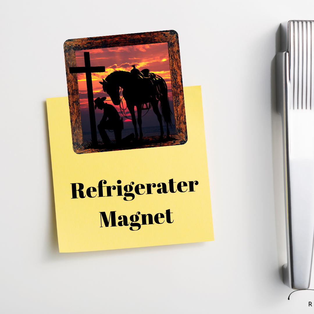 Cowboy’s Prayer at Sunset — Refrigerator Magnet Collection