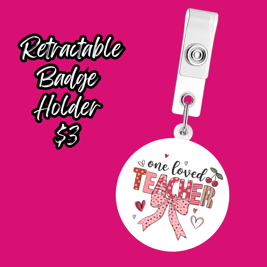 Charming Educator Retractable Badge Holders