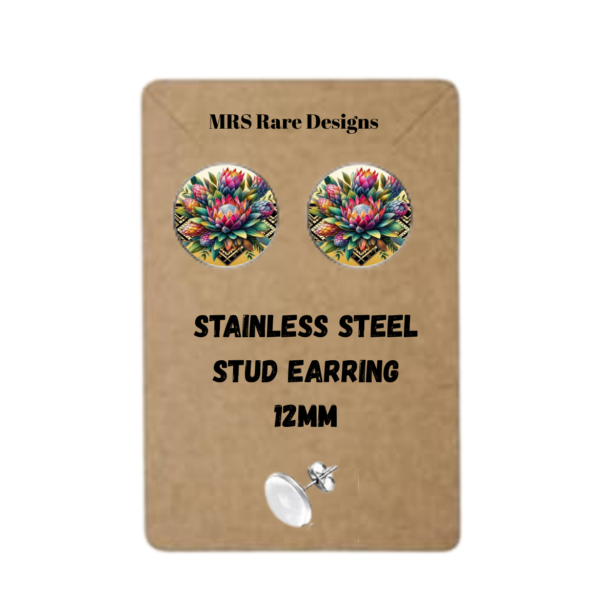 🌈Desert Bloom Radiance Studs – 12mm Stainless Steel Earrings