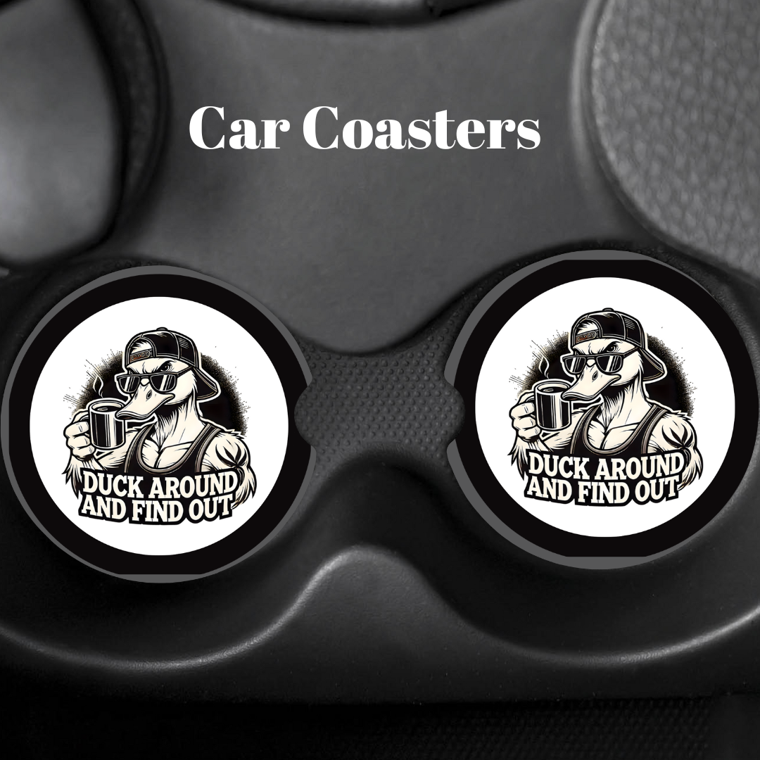 Duck Expression Car Coaster Set