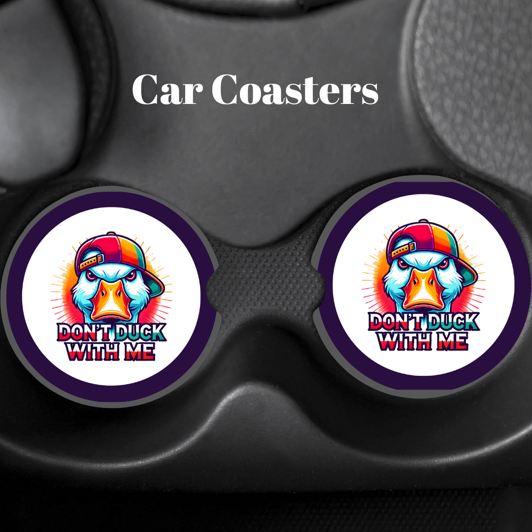 Duck Expression Car Coaster Set