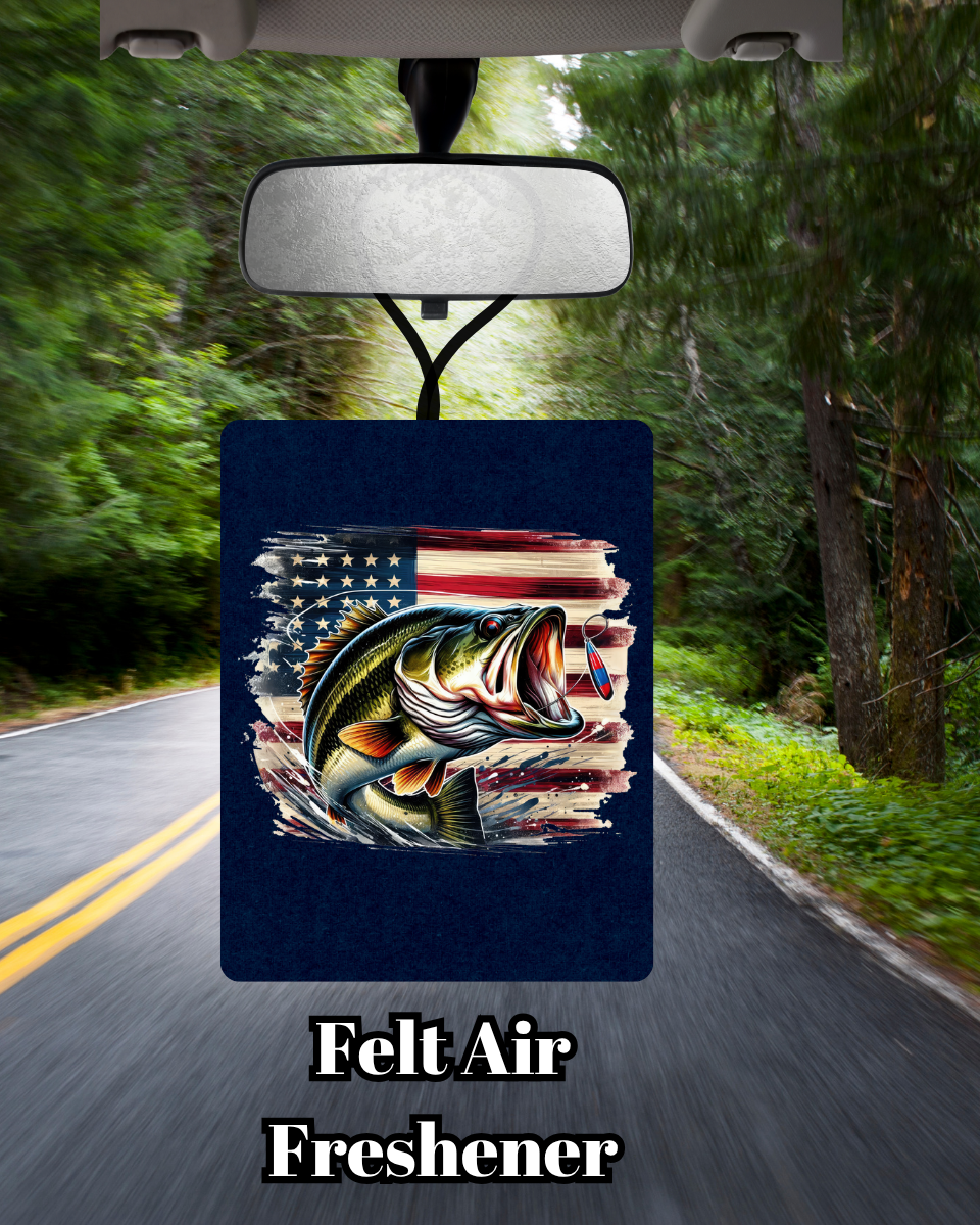 American Bass Felt Air Freshener