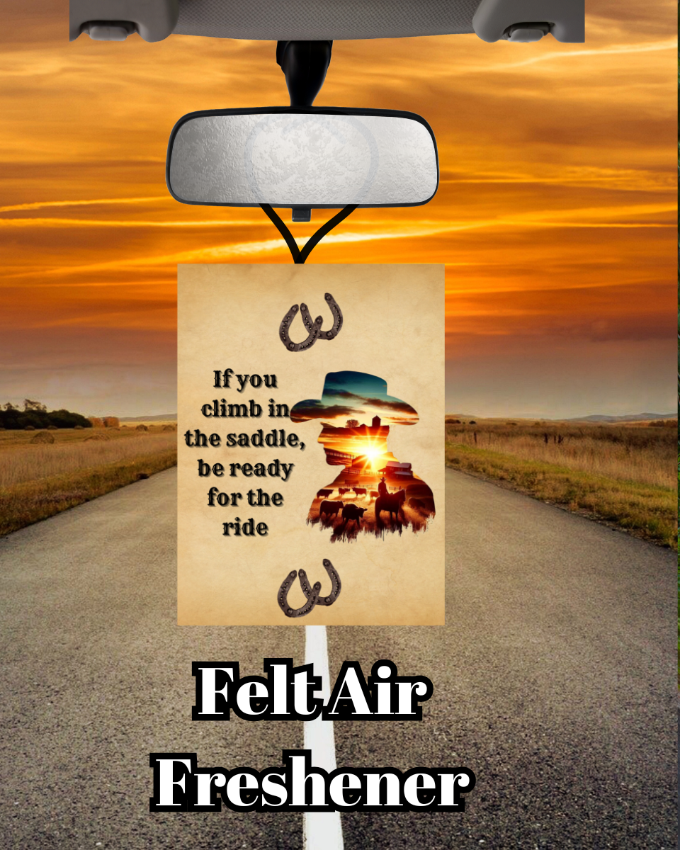 Saddle Up Sunset Felt Fresheners