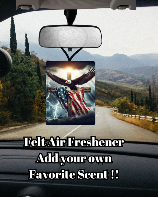 The God & Country Felt Air Freshener