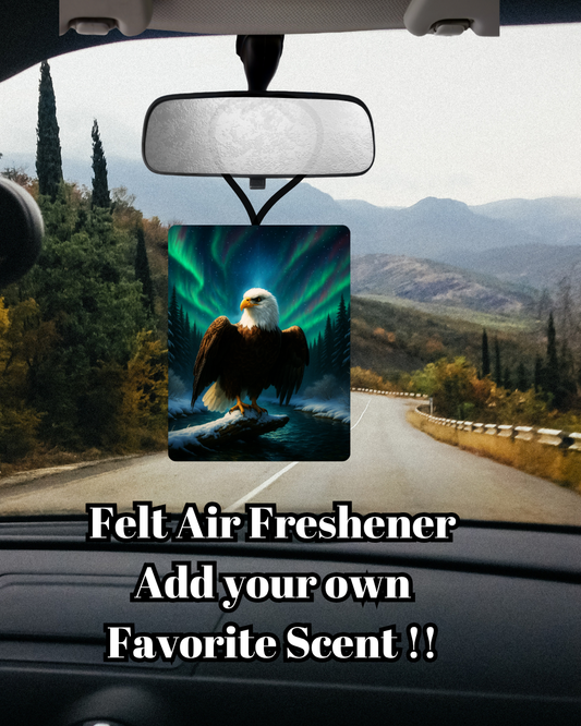 Aurora Eagle Felt Air Freshener — Add Your Own Scent