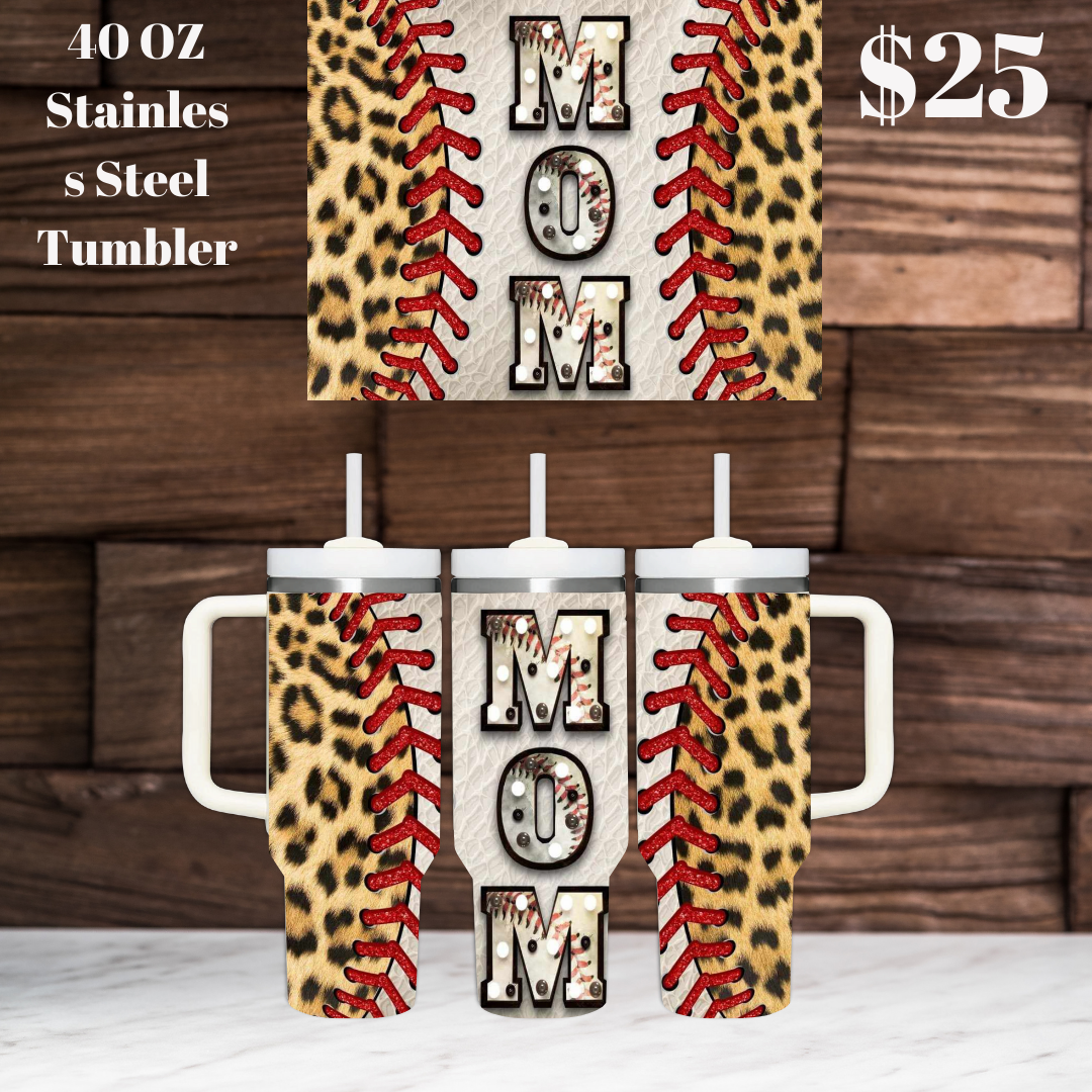 Baseball Mom Stainless Steel Tumblers