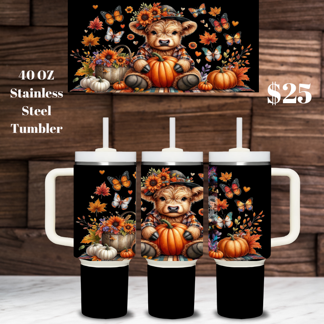 Highland Harvest 40 oz Stainless Steel Tumbler