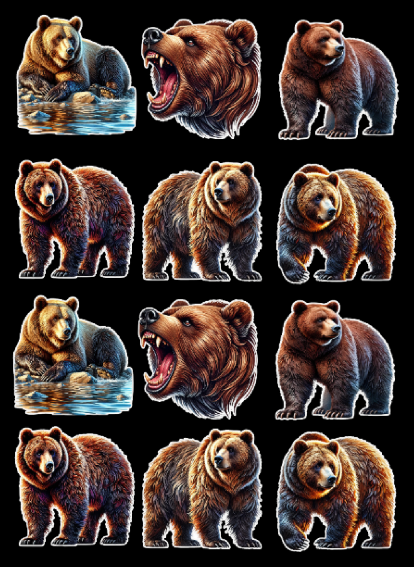 Majestic Bears Sticker Sheet