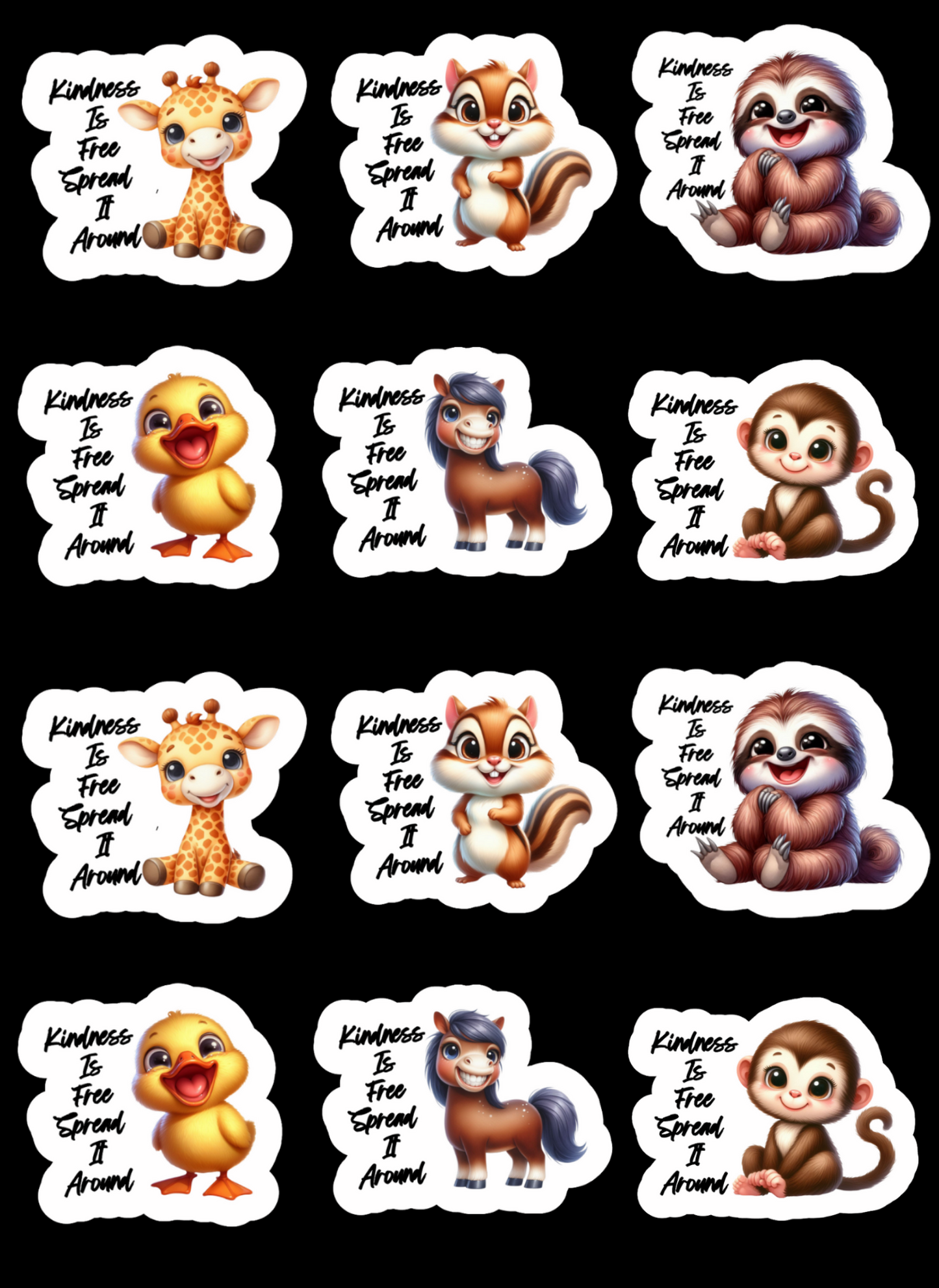 Adorable Advocates Kindness Stickers