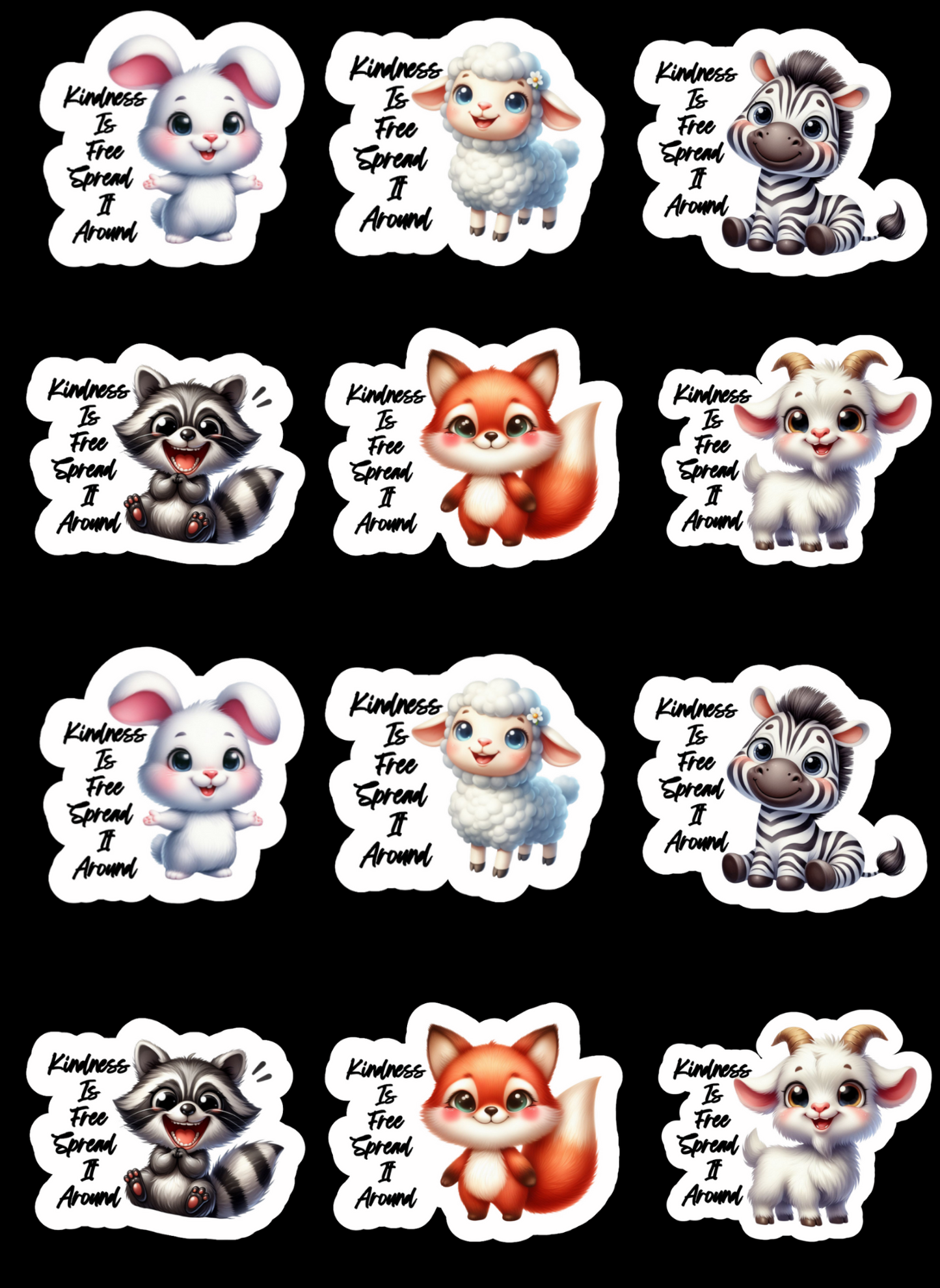 Adorable Advocates Kindness Stickers