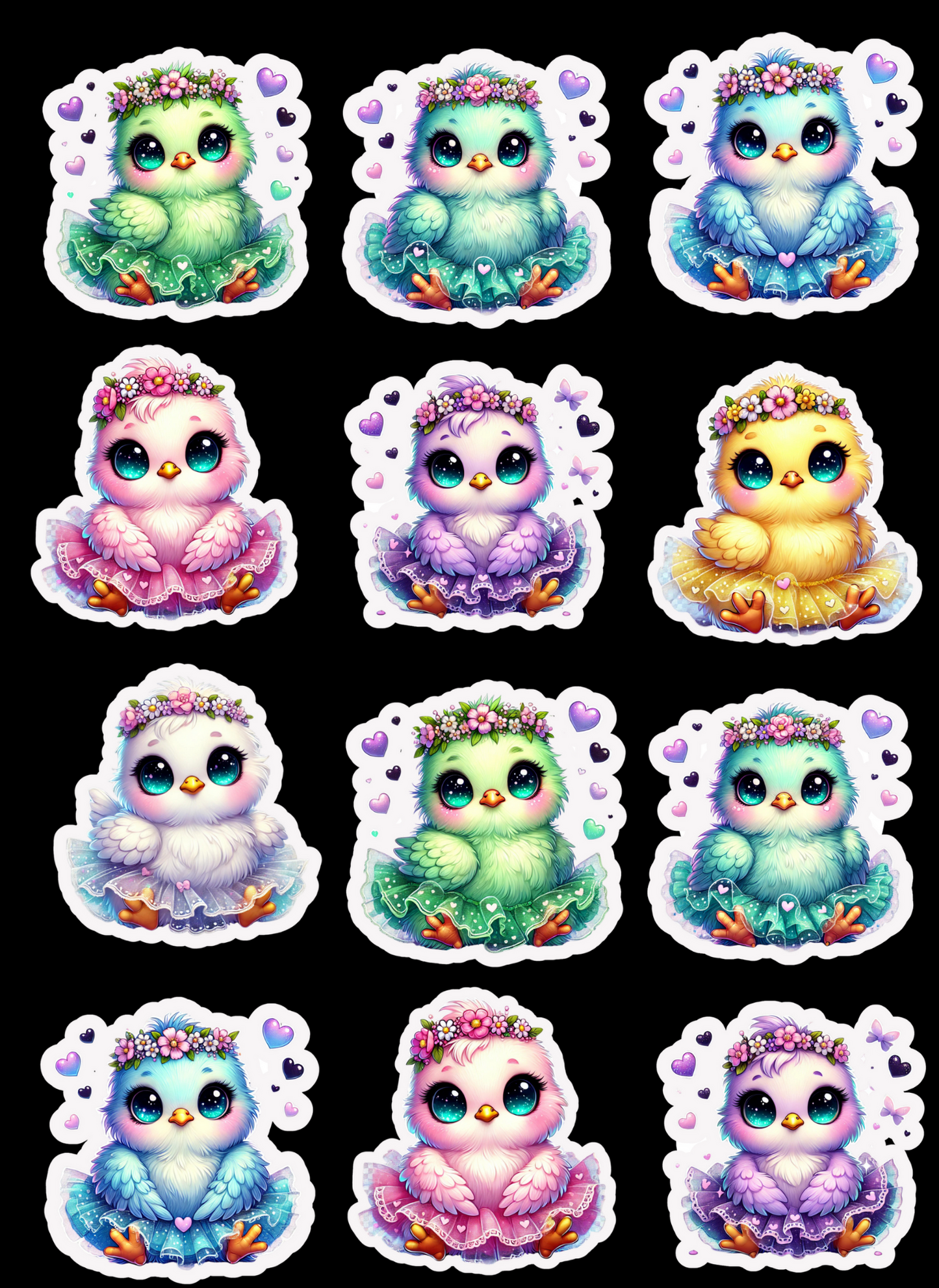 Twirly Tweeties Sticker Sheet