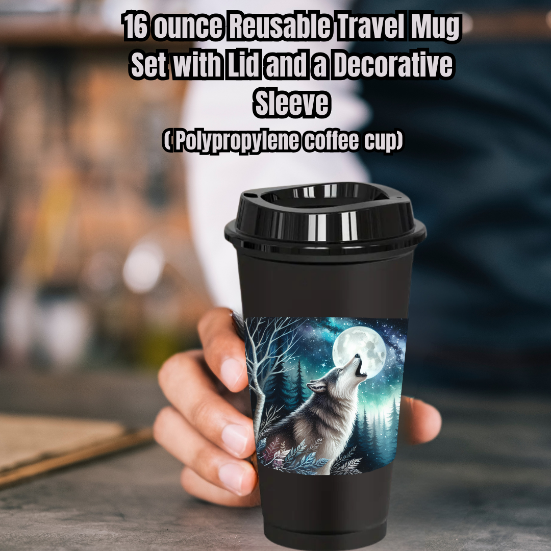 Moonlit Howl Wolf Travel Mug Collection