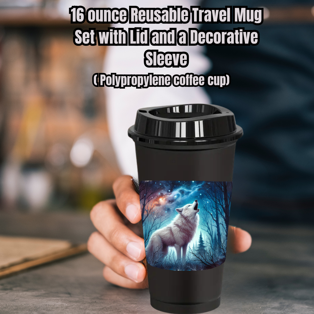 Moonlit Howl Wolf Travel Mug Collection