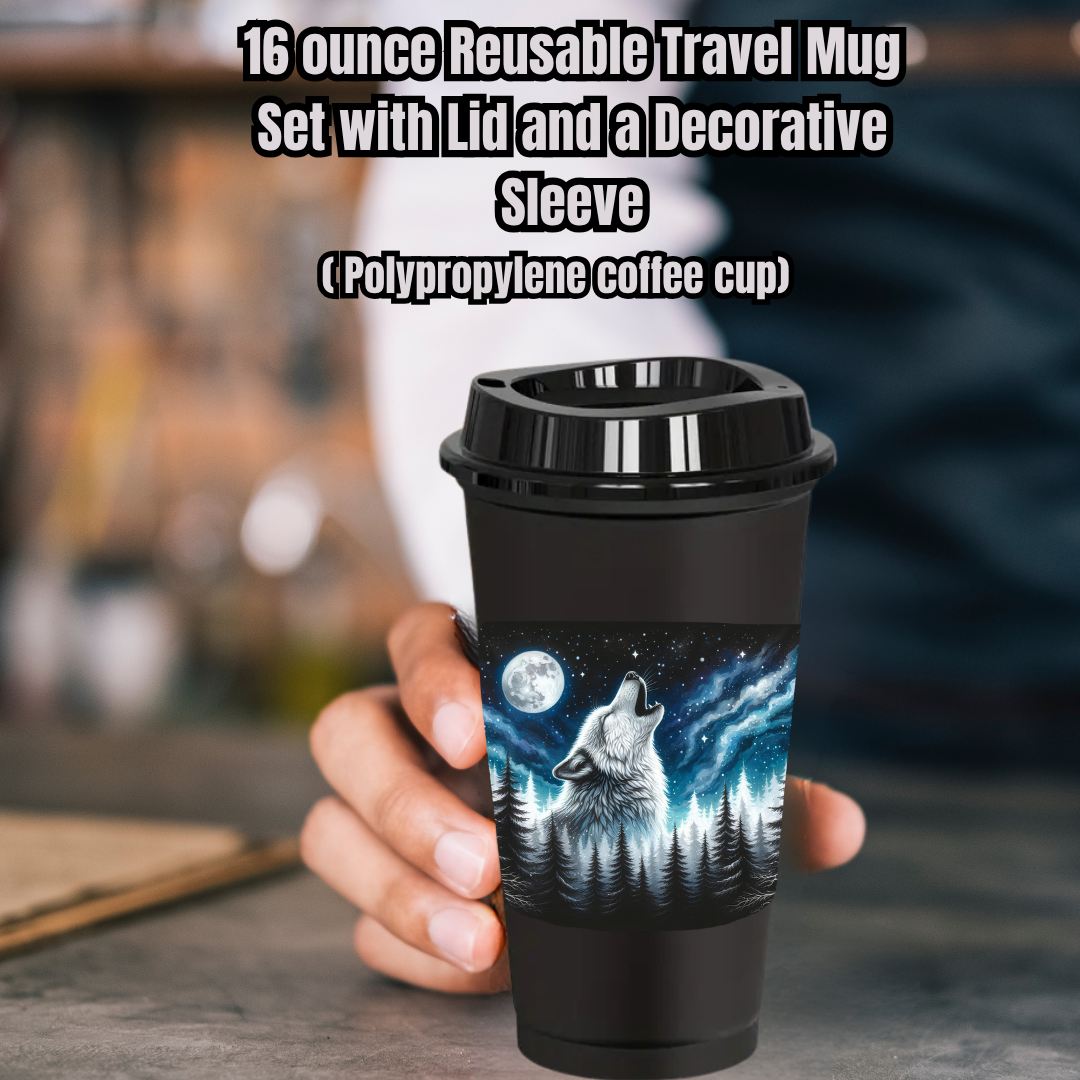 Moonlit Howl Wolf Travel Mug Collection